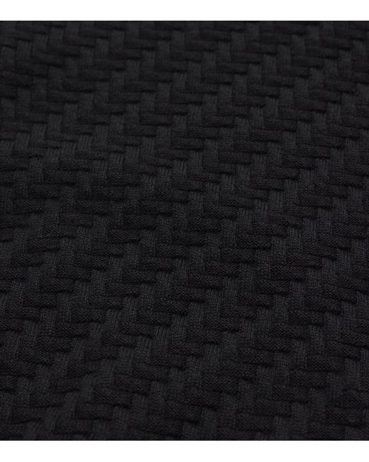 Brioni Black Cotton-Silk Collared Sweater for men