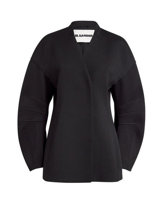 Jil Sander Blue Virgin Wool-Blend Jacket