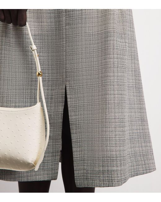 BITE STUDIOS Gray Wool Pocket Midi Skirt