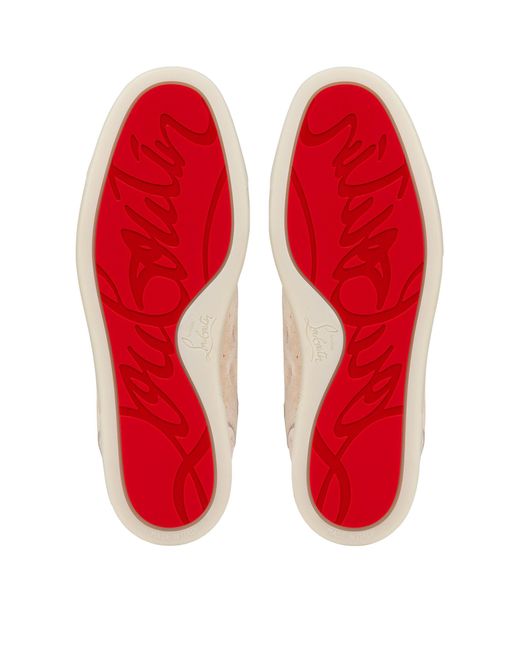 Christian Louboutin Natural Louis Orlato Suede Braided Sneakers
