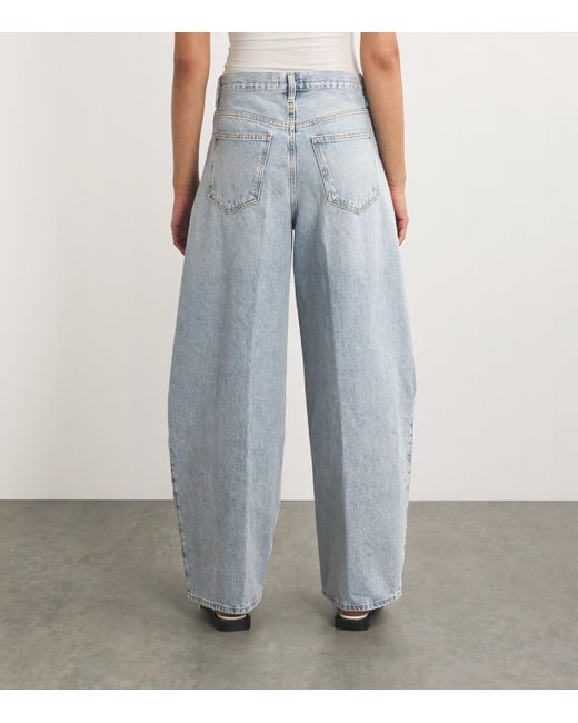 Agolde Blue Kristen Barrel-Leg Jeans