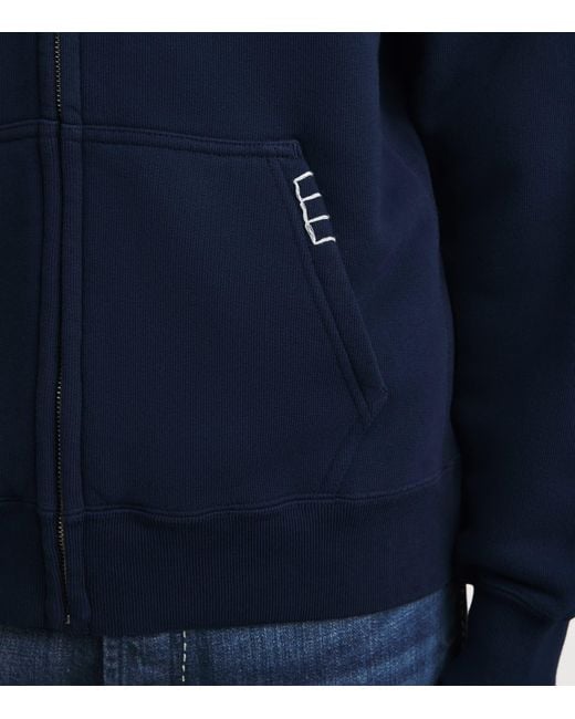 J.W. Anderson Blue Cotton Zip-Up Hoodie for men