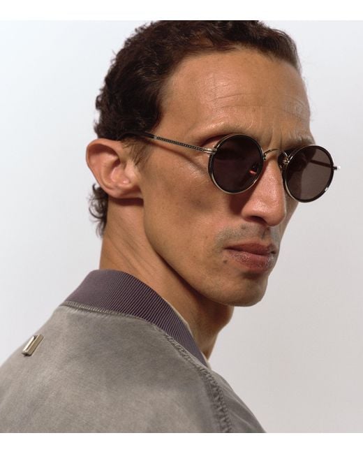 Matsuda Brown M3100 Round Sunglasses for men