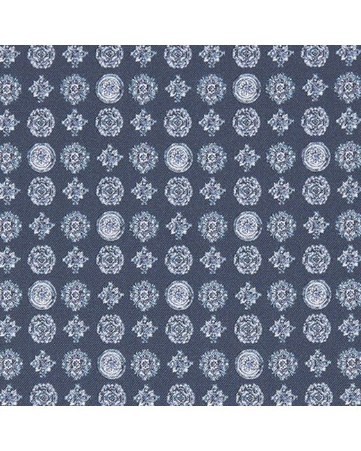 Eton of Sweden Blue Silk Medallion Pocket Square for men