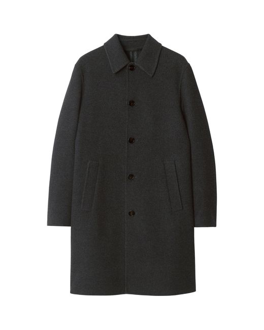 Burberry Black Wool Mid-Length Car Coat for men