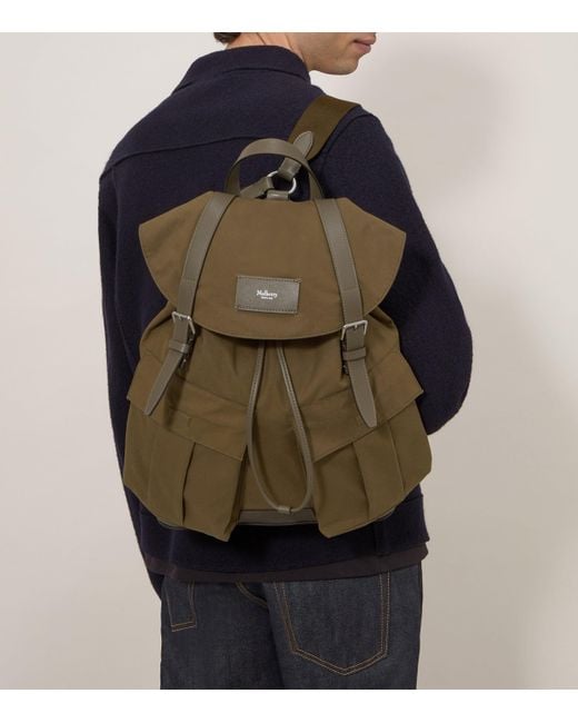 Mulberry Brown Waxed Cotton Heritage Backpack for men