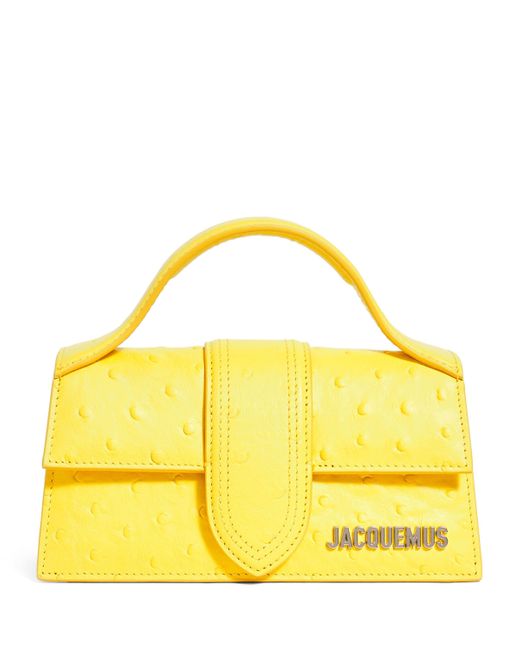 Jacquemus Yellow Mini Leather Le Bambino Top-Handle Bag