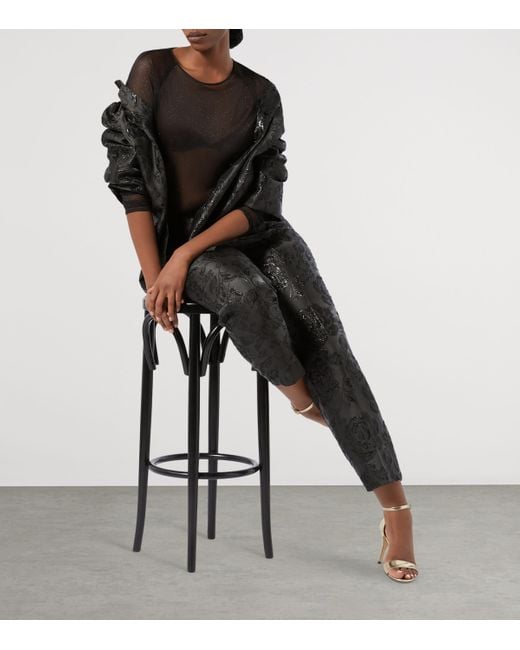 Marina Rinaldi Black Sheer Giudy Blouse