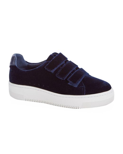 Sandro Blue Leather Velcro Sneakers