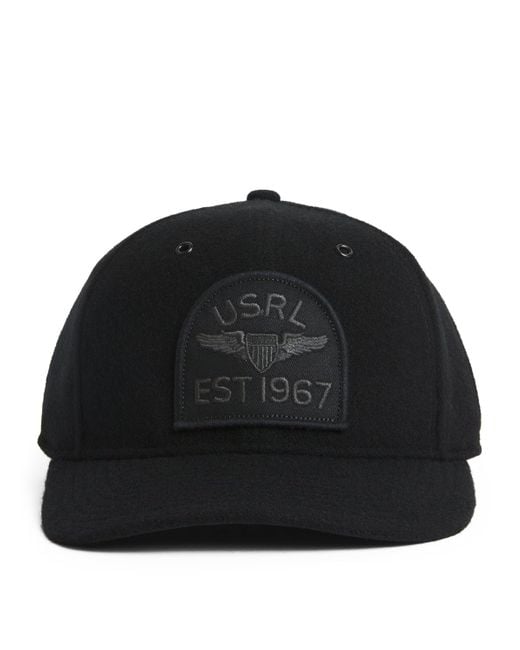 Polo Ralph Lauren Black Wool Insignia Cap for men