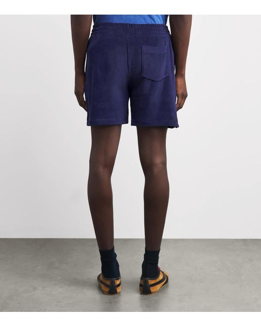 Polo Ralph Lauren Blue Cotton Terry Polo Pony Shorts for men