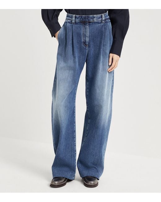 Brunello Cucinelli Blue Comfort Cotton Loose Jeans