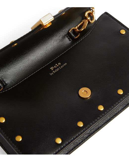 Polo Ralph Lauren Black Leather Id Chain Wallet