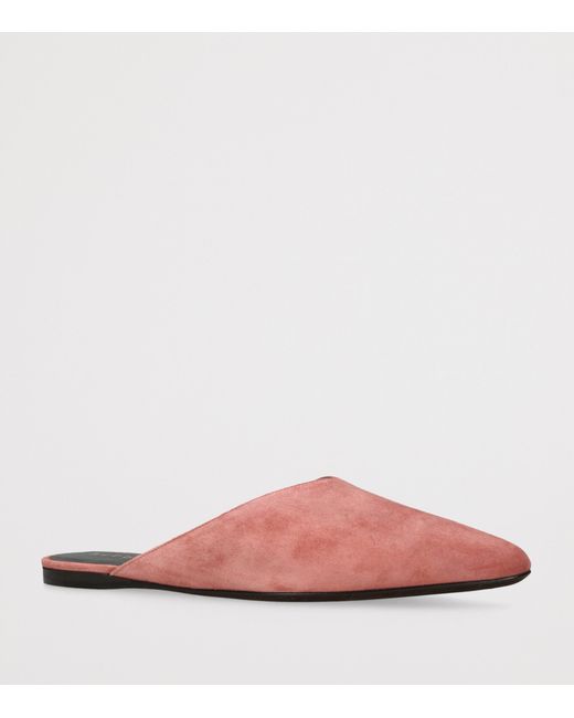 Herbert Levine Pink Suede Home Body Mules