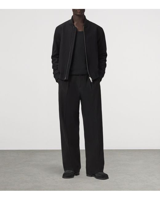 AllSaints Black Wool-Blend Deceit Bomber Jacket for men