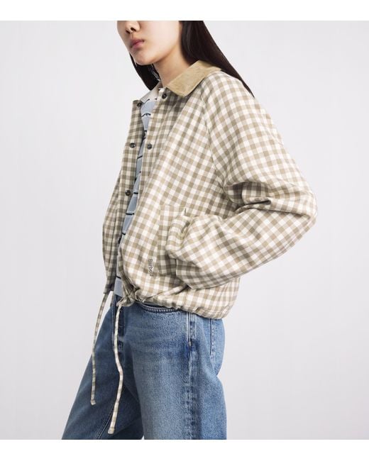 Barbour White Gingham Ovingham Jacket
