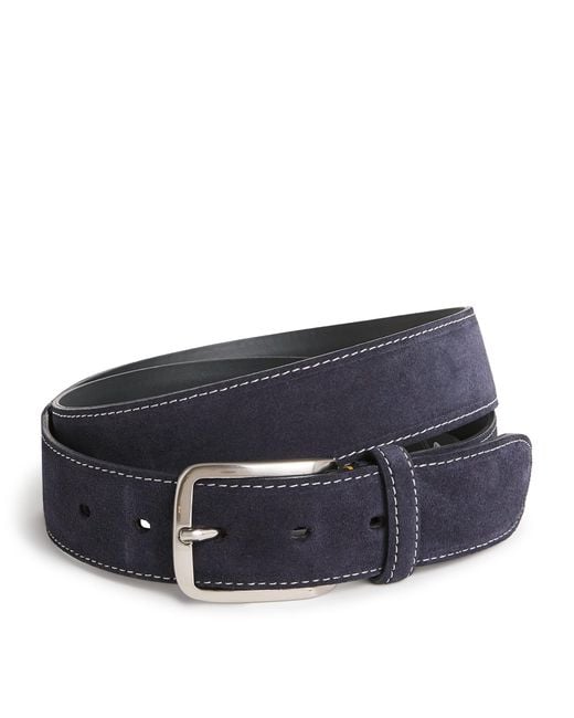 Paul & Shark Blue Suede Belt for men