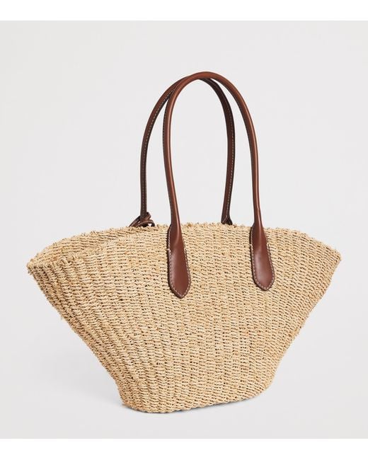 Polo Ralph Lauren Natural Medium Raffia Tote Bag