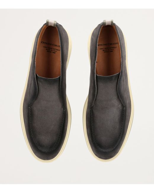 Officine Creative Brown Suede Bones Ankle Boots for men