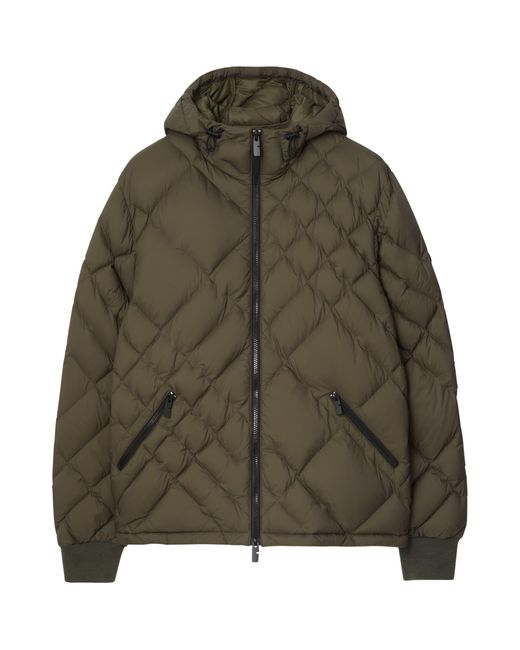 Burberry Check-Stitch Nylon Doversgreen Puffer Jacket for men