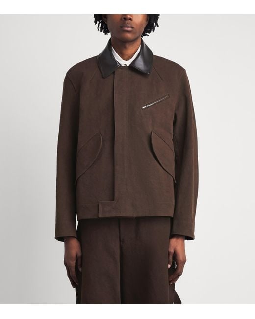 SAGE NATION Brown Canvas Painter Jacket for men