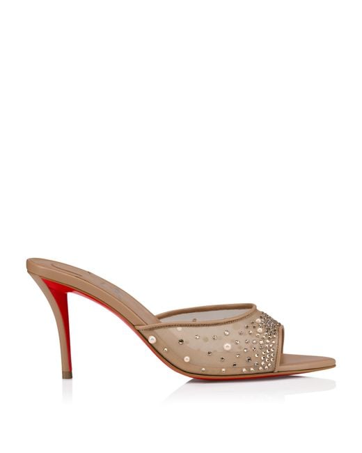 Christian Louboutin Pink Miss Z Embellished Mules 80
