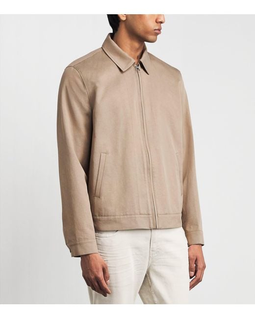 PAIGE Brown Cotton-Blend Renehen Jacket for men