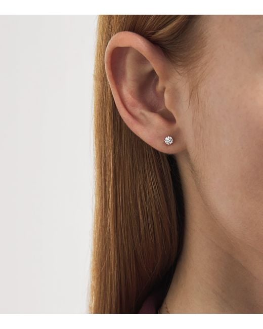 Harrods White And Diamond Stud Earrings