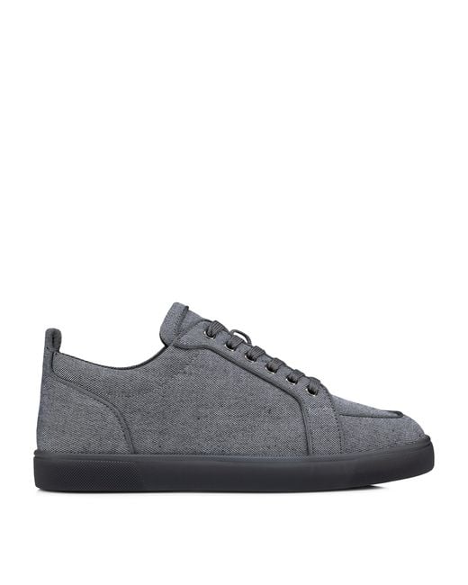 Christian Louboutin Gray Louis Orlato Linen-blend Sneakers for men