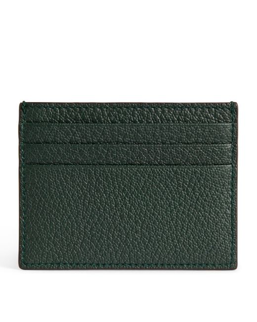 Giorgio Armani Green Leather Card Holder for men