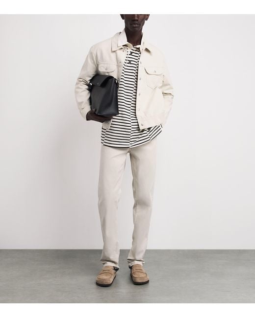FRAME Natural Cotton Canvas Trucker Jacket for men