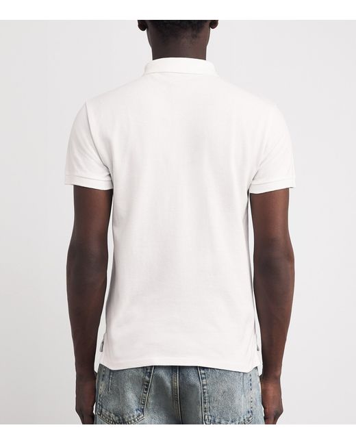 Polo Ralph Lauren White Cotton Mesh Slim-Fit Polo Shirt for men