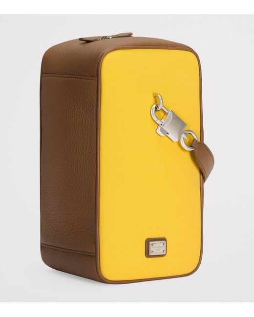 Dolce & Gabbana Yellow Lock Top-Handle Bag