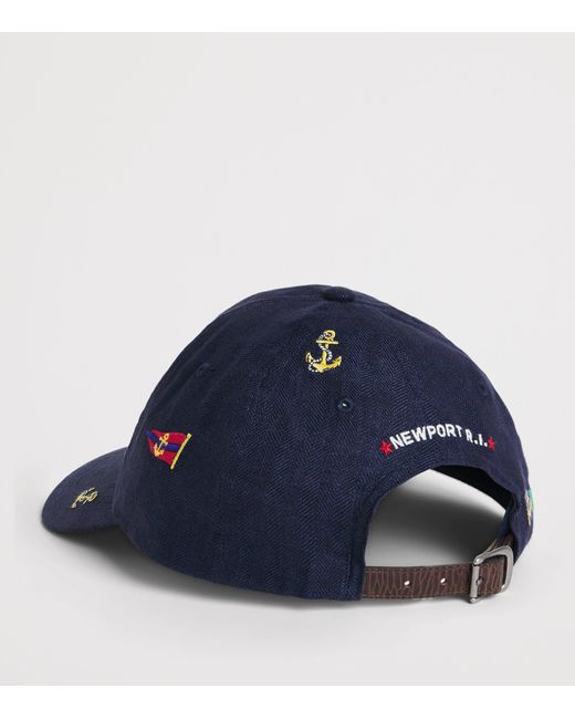 Polo Ralph Lauren Blue Cotton Yacht Club Baseball Cap for men