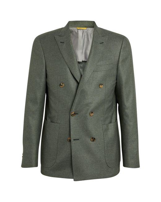 Canali Green Silk-wool Blazer for men