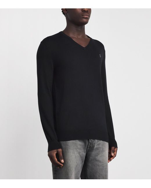 Polo Ralph Lauren Black Cotton Polo Pony Sweater for men