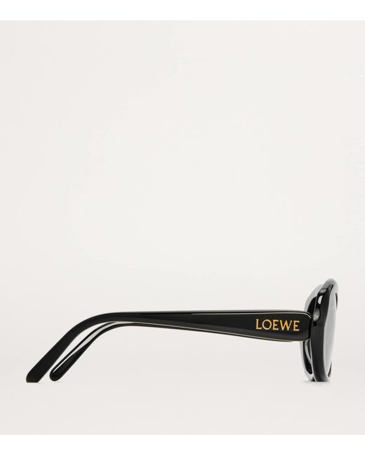 Loewe Black Thin Mini Oval Sunglasses