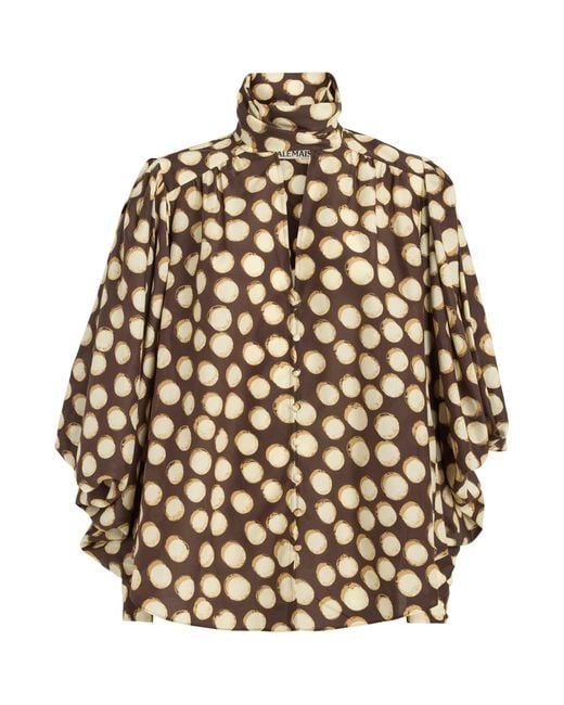 ALÉMAIS Natural Cotton-Silk Paula Blouse