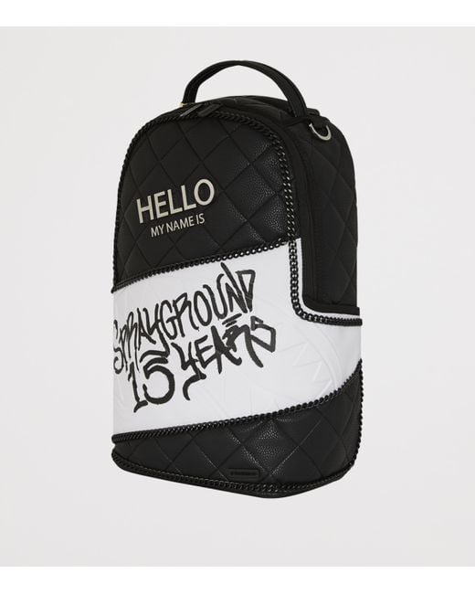 Sprayground Black Hello My Name Is Anniversary Backpack