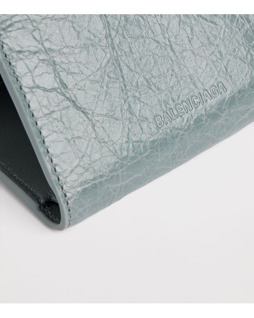 Balenciaga Blue Lambskin Le City Mini Wallet