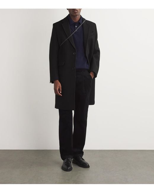 Harrods Blue Cashmere Polo Shirt for men