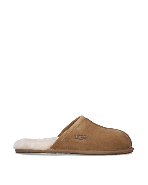 Ugg Brown Suede Scuff Slippers for men