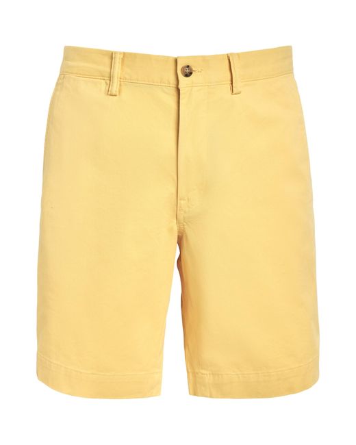 Polo Ralph Lauren Yellow Stretch-Cotton Bedford Shorts for men