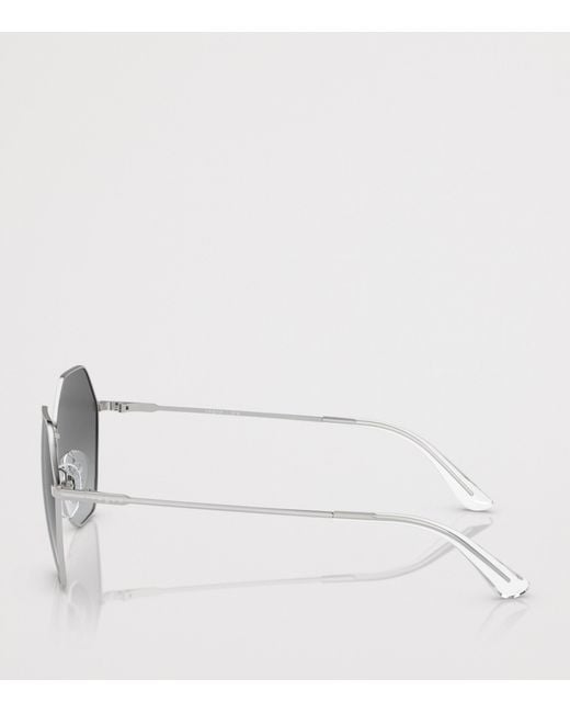 Vogue Gray Metal Irregular Sunglasses