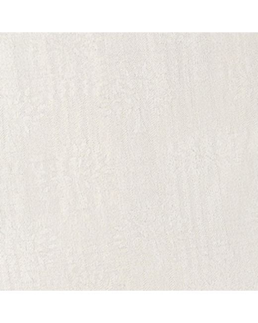 Mulberry White Wool-Silk Jacquard Scarf