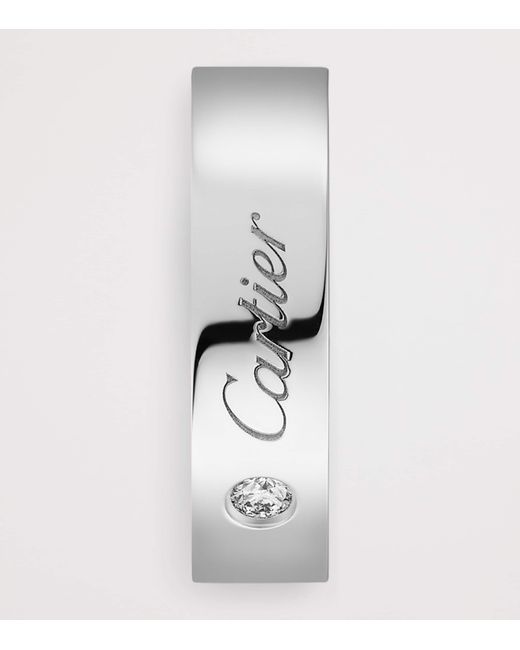 Cartier Gray Platinum And Diamond C De Wedding Band