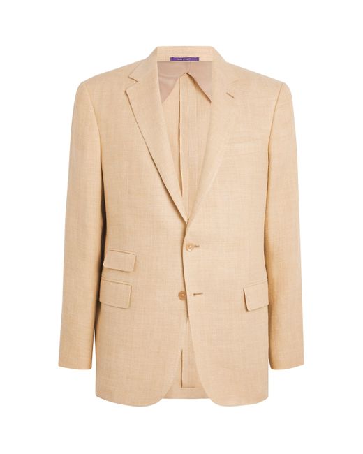 Ralph Lauren Natural Linen-Silk Kent Blazer