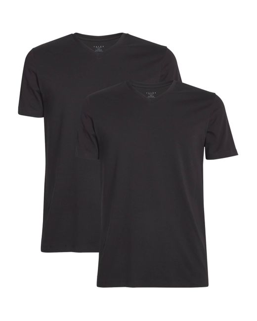 Falke Black Cotton-Blend Daily Comfort T-Shirt for men