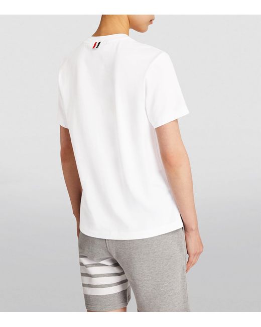 Thom Browne White Name Patch T-Shirt
