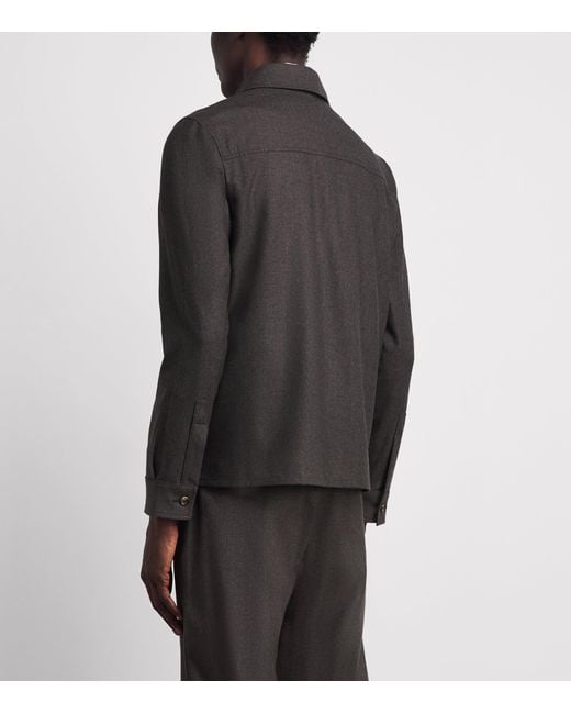 Marco Pescarolo Black Cashmere 2-Way Zip Jacket for men